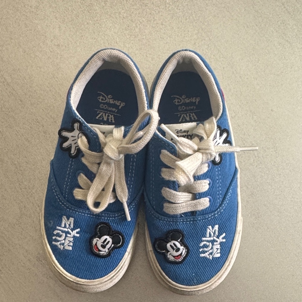 Disney Kids Blue and White Sneakers